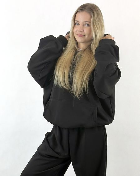 Bluza z kapturem kangurka oversize L/XL